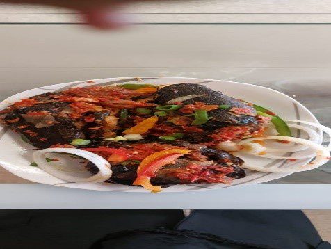 A plate of food on top of a table.